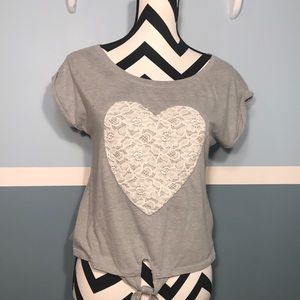 Short Sleeve Front Tie Tee